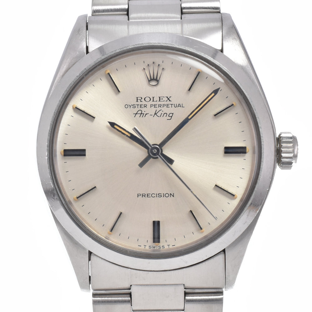 ROLEX Oyster Perpetual Air King 5500 vintage Cal.1520 Silver Dial Automatic Men's
 Watch I#150655