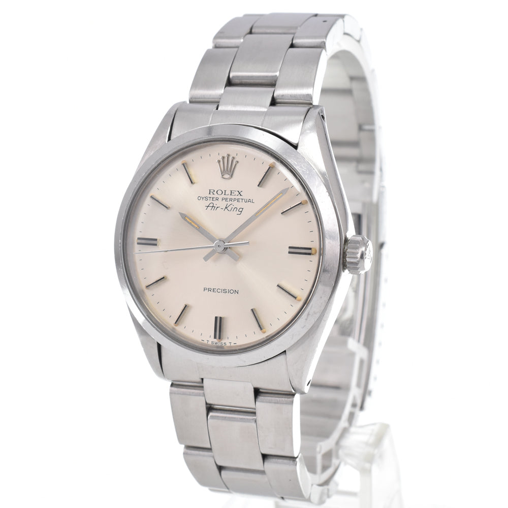 ROLEX Oyster Perpetual Air King 5500 vintage Cal.1520 Silver Dial Automatic Men's
 Watch I#150655