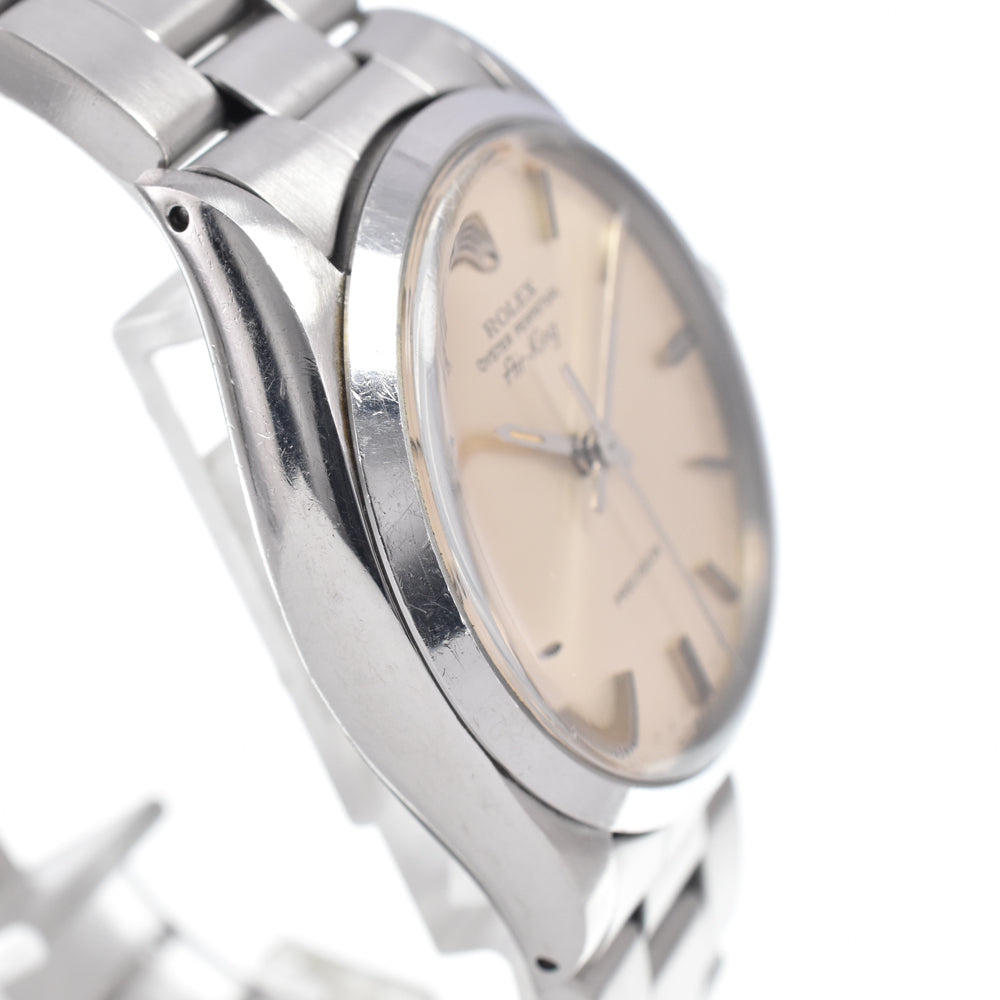 ROLEX Oyster Perpetual Air King 5500 vintage Cal.1520 Silver Dial Automatic Men's
 Watch I#150655