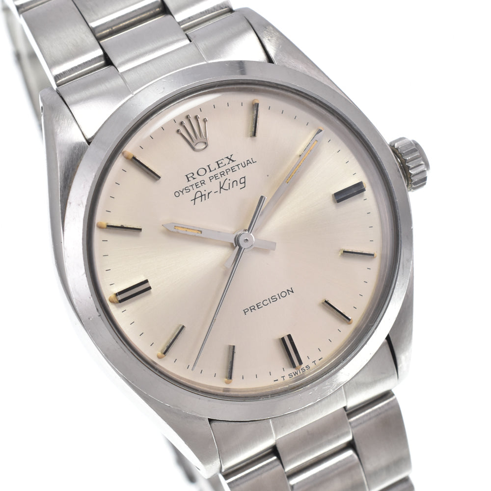 ROLEX Oyster Perpetual Air King 5500 vintage Cal.1520 Silver Dial Automatic Men's
 Watch I#150655