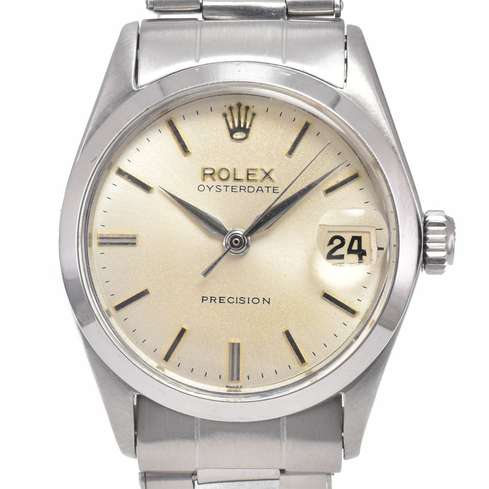 ROLEX Oyster Date Ref.6466 vintage Cal.1215 Silver Dial Hand Winding Unisex
 Watch I#150656