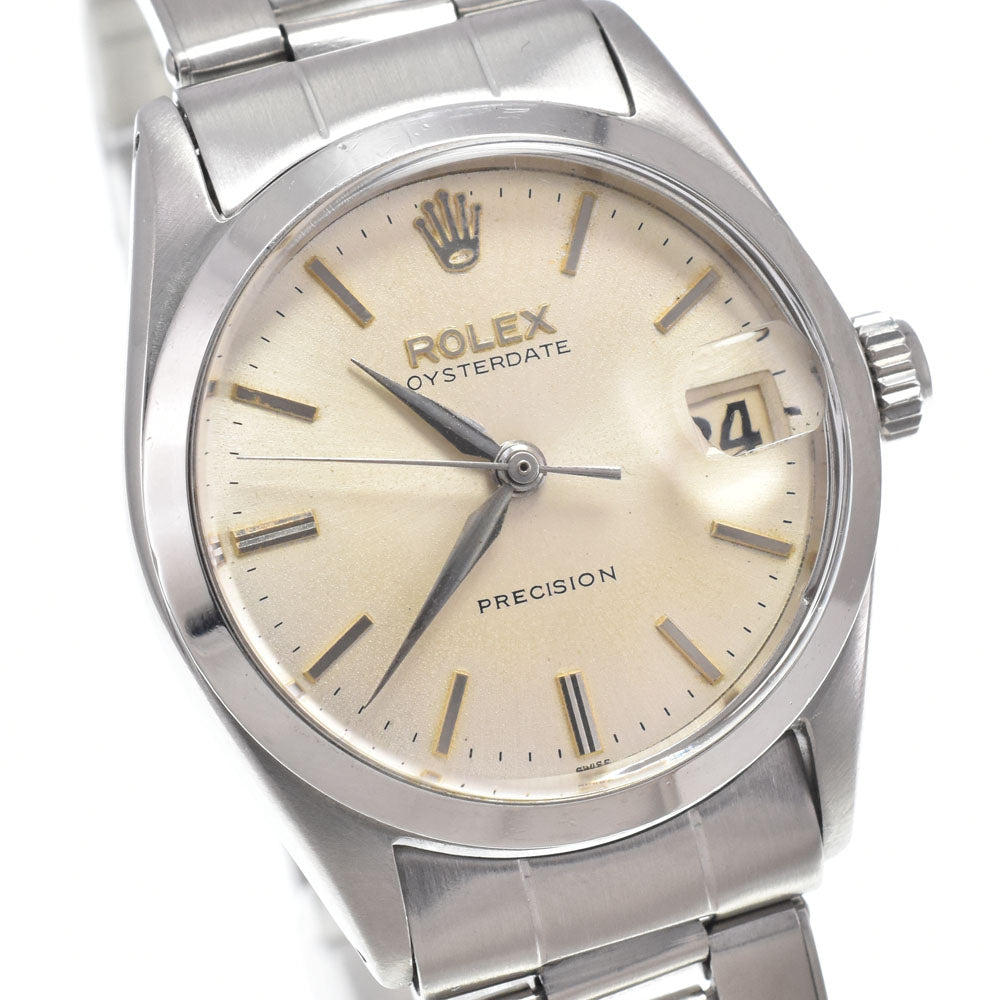 ROLEX Oyster Date Ref.6466 vintage Cal.1215 Silver Dial Hand Winding Unisex
 Watch I#150656