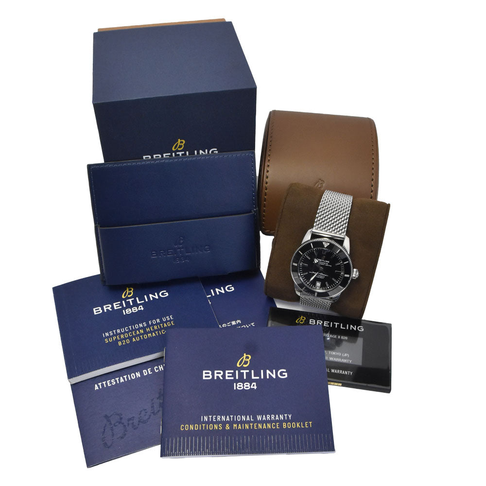 with paper BREITLING Super Ocean Heritage II AB2010 black Dial Automatic Men's
 Watch K#150657