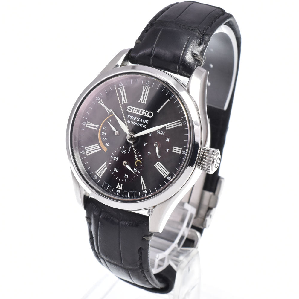 SEIKO Presage SARW045 6R21-01F0 Lacquer / sandalwood limited model power reserve black Dial Automatic Men's
 Watch L#150665