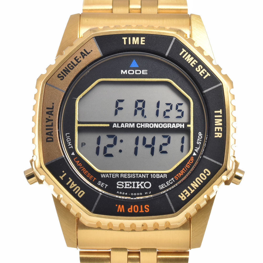 SEIKO Space Brothers Collaboration A824-00D0/SBJG024 LCD/Gray Dial Quartz Men's
 Watch I#150669