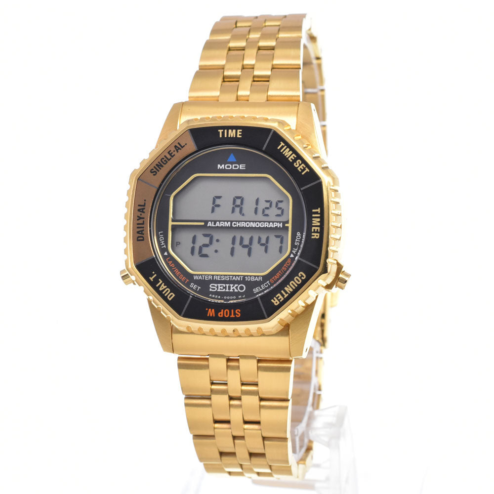 SEIKO Space Brothers Collaboration A824-00D0/SBJG024 LCD/Gray Dial Quartz Men's
 Watch I#150669