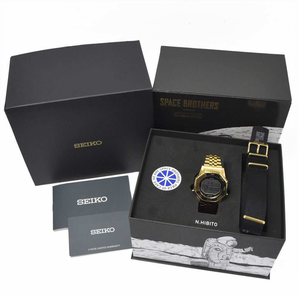 SEIKO Space Brothers Collaboration A824-00D0/SBJG024 LCD/Gray Dial Quartz Men's
 Watch I#150669