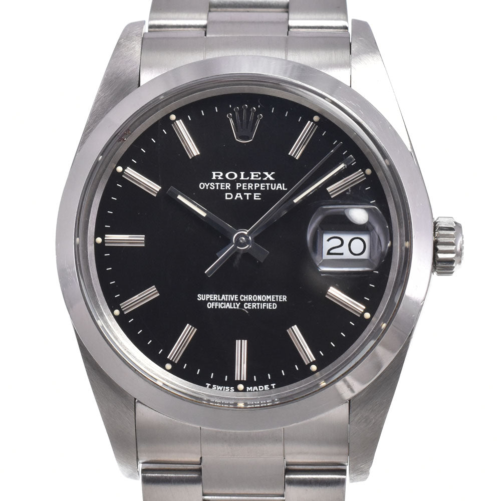 ROLEX Oyster perpetual date 15000 vintage Cal.3035 black Dial Automatic Men's
 Watch M#150677