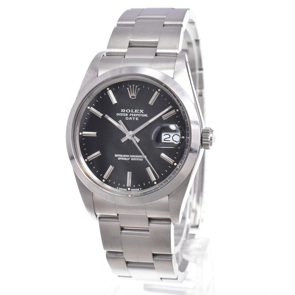 ROLEX Oyster perpetual date 15000 vintage Cal.3035 black Dial Automatic Men's
 Watch M#150677
