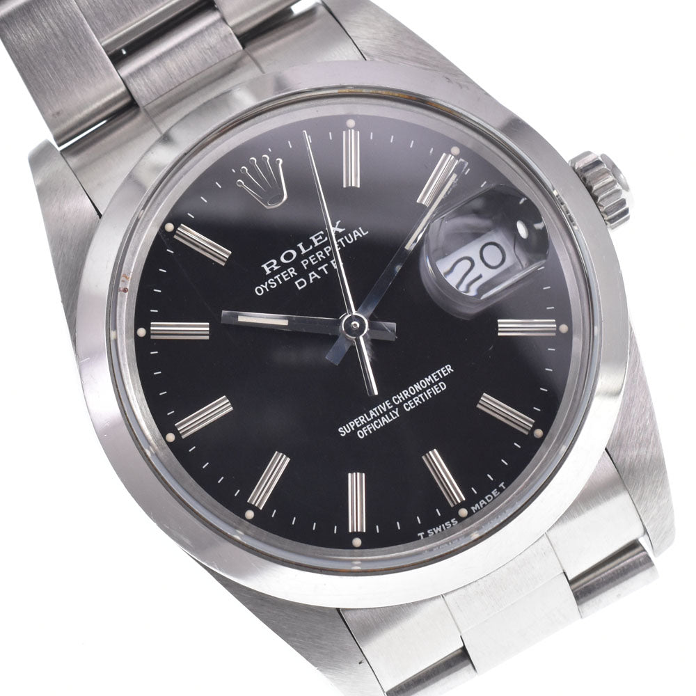 ROLEX Oyster perpetual date 15000 vintage Cal.3035 black Dial Automatic Men's
 Watch M#150677