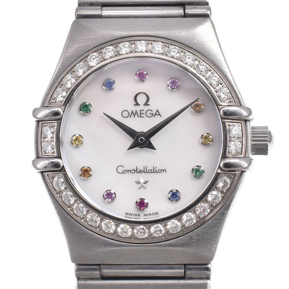 OMEGA Constellation 1475.79 Bezel Diamond White shell Dial Quartz Ladies
 Watch O#151147