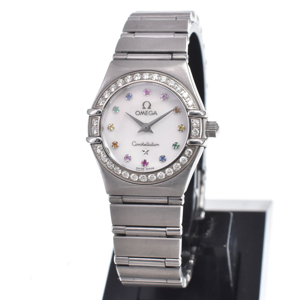 OMEGA Constellation 1475.79 Bezel Diamond White shell Dial Quartz Ladies
 Watch O#151147