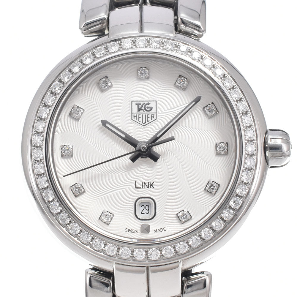 TAG HEUER Link WAT1414.BA0954 Bezel Diamond Silver Dial Quartz Ladies
 Watch K#150687