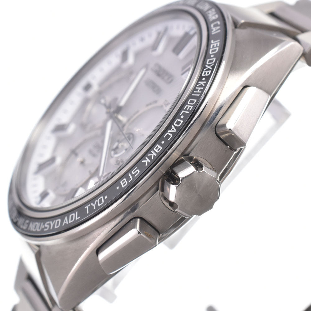 with paper SEIKO Astron SBXC117/5X53-0BV0 Silver Dial GPS Solar Men's
 Watch N#150692