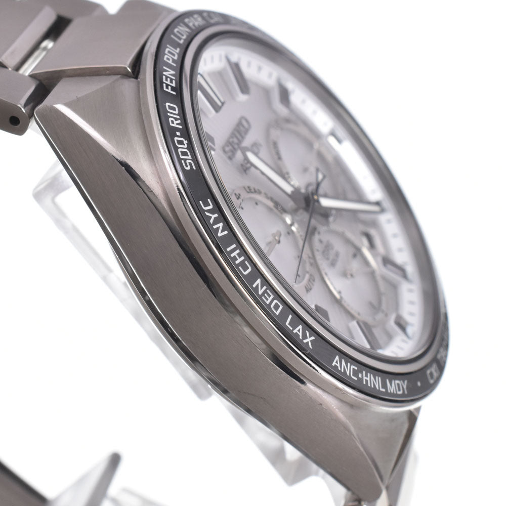 with paper SEIKO Astron SBXC117/5X53-0BV0 Silver Dial GPS Solar Men's
 Watch N#150692