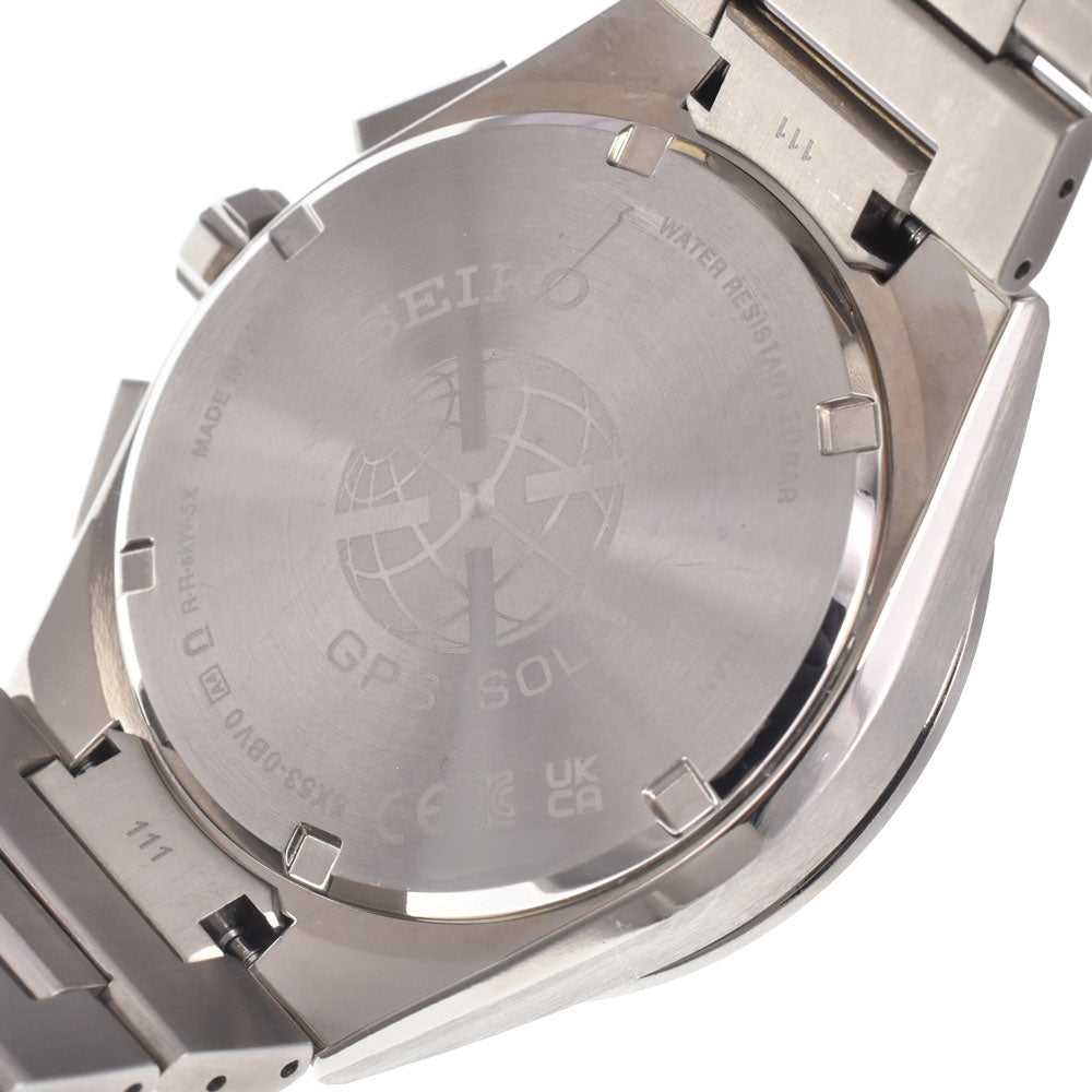 with paper SEIKO Astron SBXC117/5X53-0BV0 Silver Dial GPS Solar Men's
 Watch N#150692