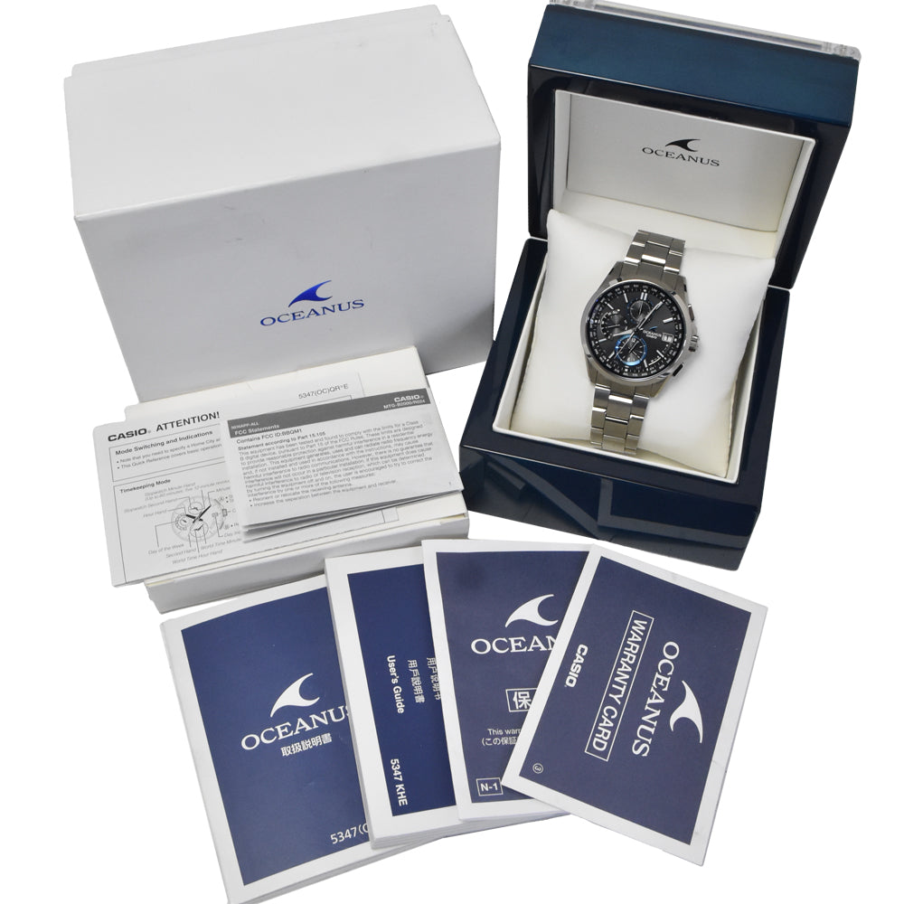 with paper CASIO Oceanus Classic Line OCW-T2600-1AJF black Dial Radio Sync Solar Men's
 Watch K#150699