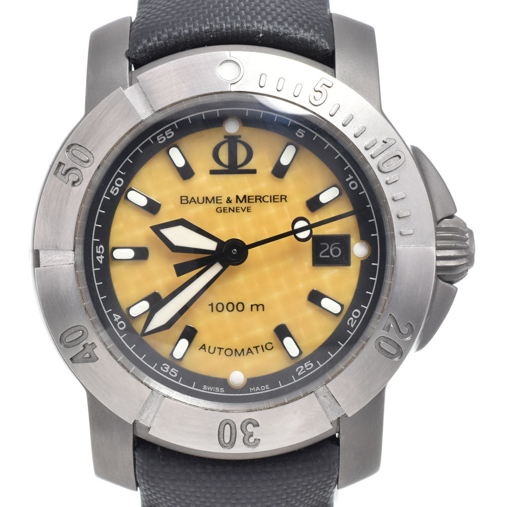 Baume & Mercier Capeland 1000m 65414 Date yellow Dial Automatic Men's
 Watch K#150702