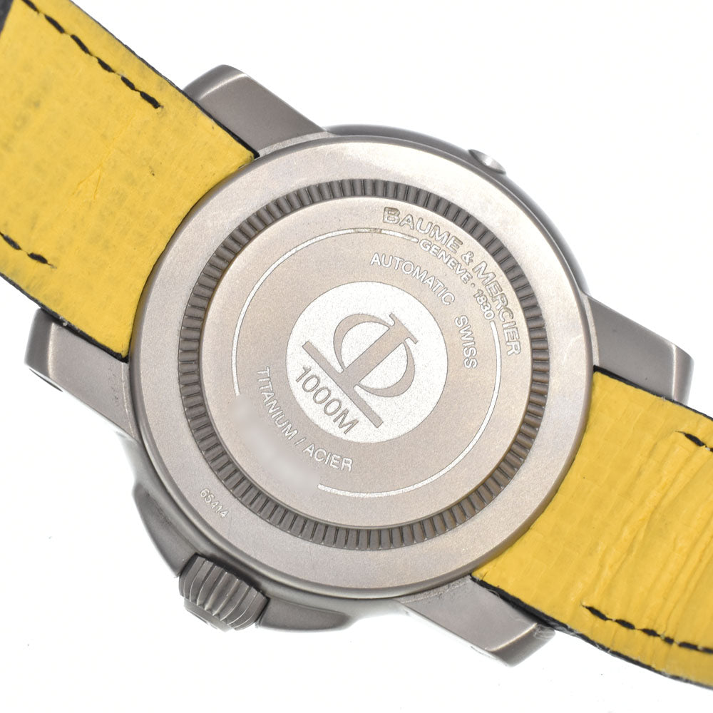 Baume & Mercier Capeland 1000m 65414 Date yellow Dial Automatic Men's
 Watch K#150702