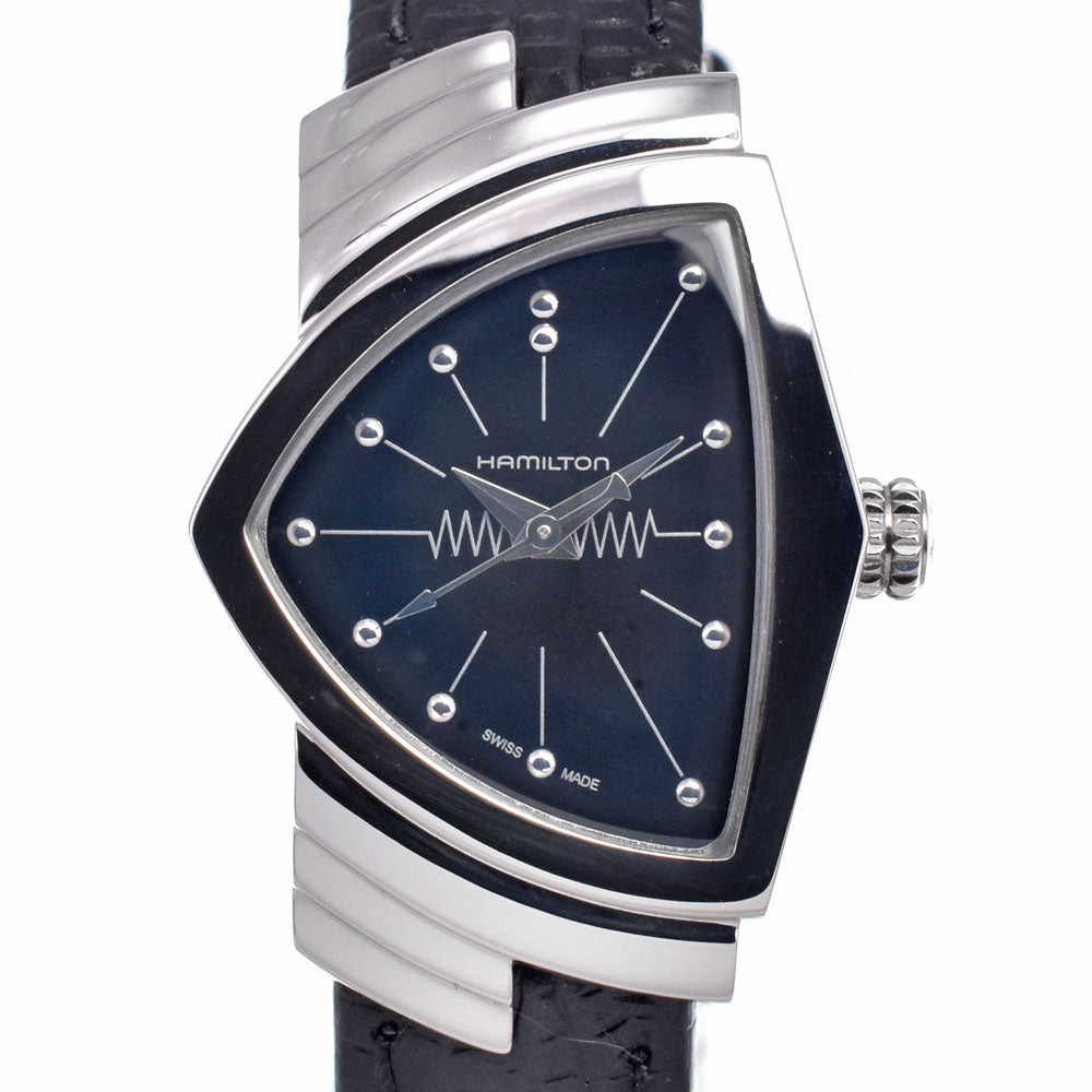 with paper HAMILTON Ventura H242112 black Dial Quartz Ladies
 Watch K#150709