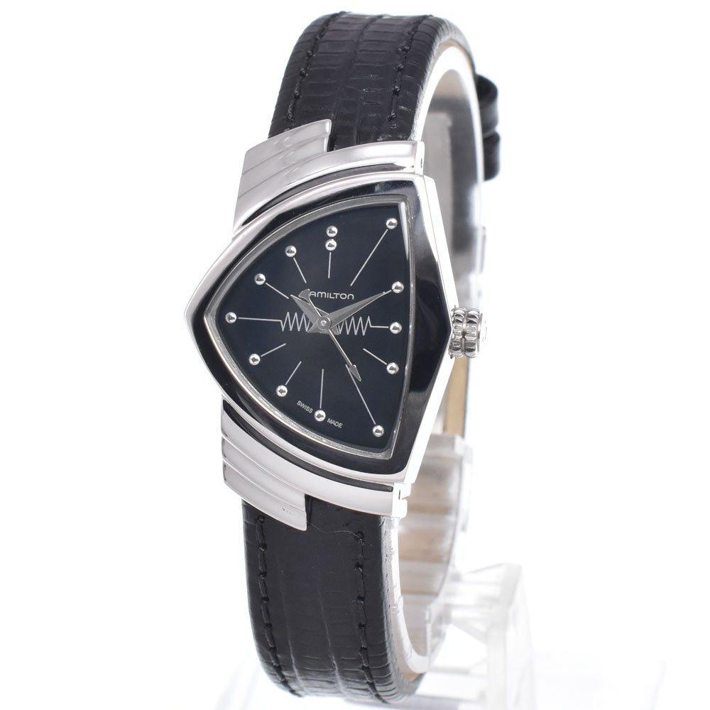 with paper HAMILTON Ventura H242112 black Dial Quartz Ladies
 Watch K#150709