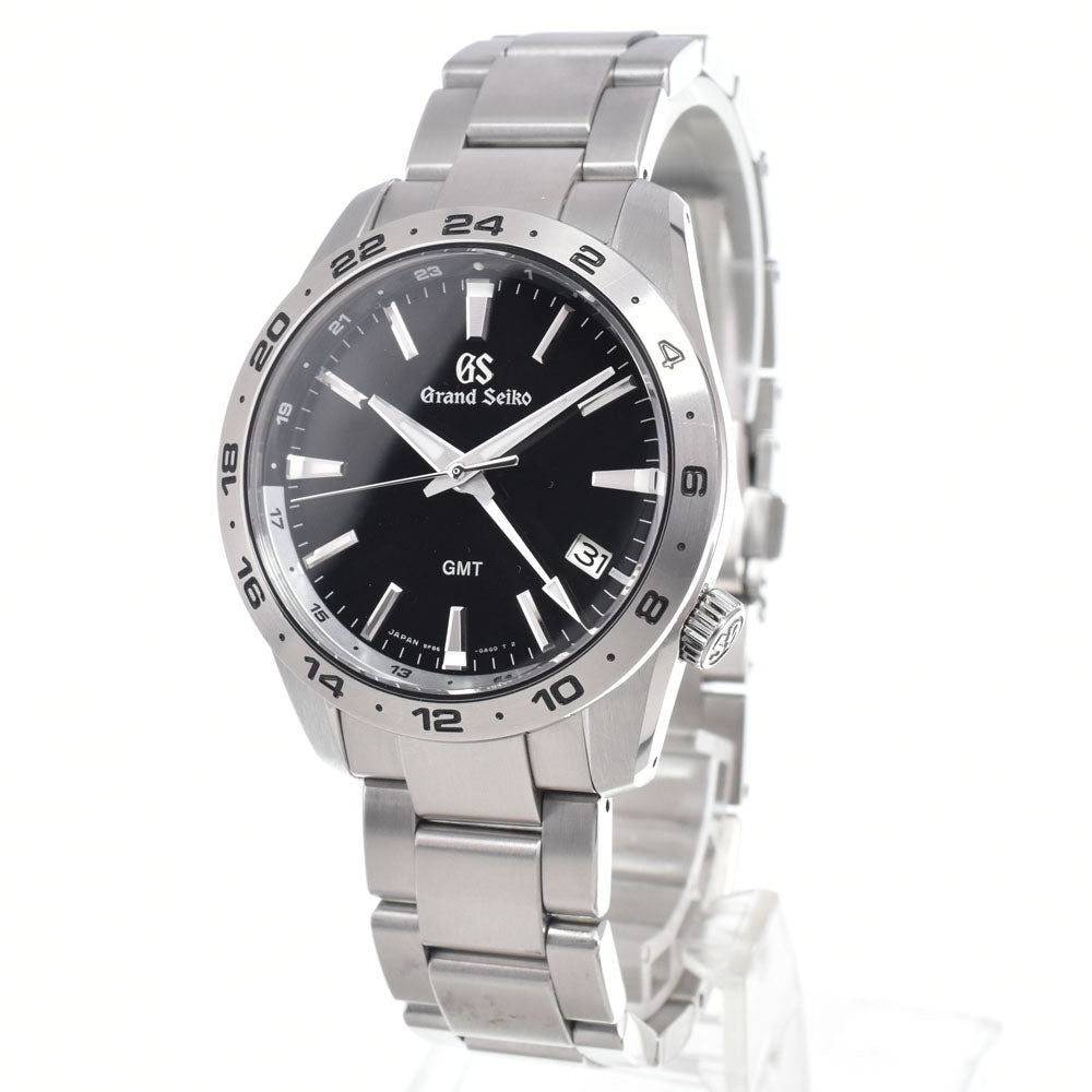 with paper SEIKO Grand Seiko GMT SBGN027/9F86-0AK0 Sports collection black Dial Quartz Men's
 Watch K#150715