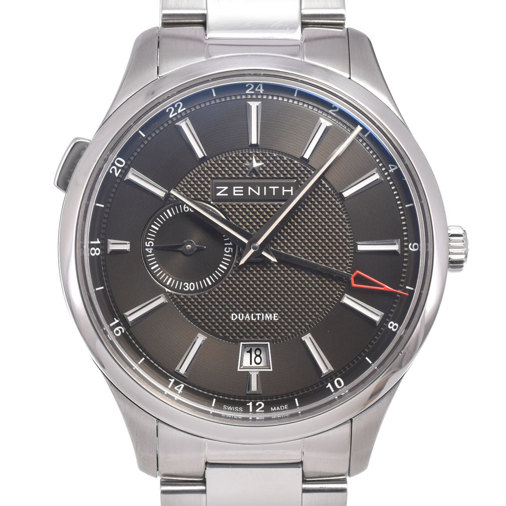 with paper ZENITH captain dual time 03.2130.682/22.M2130 black Dial Automatic Men's
 Watch L#150716