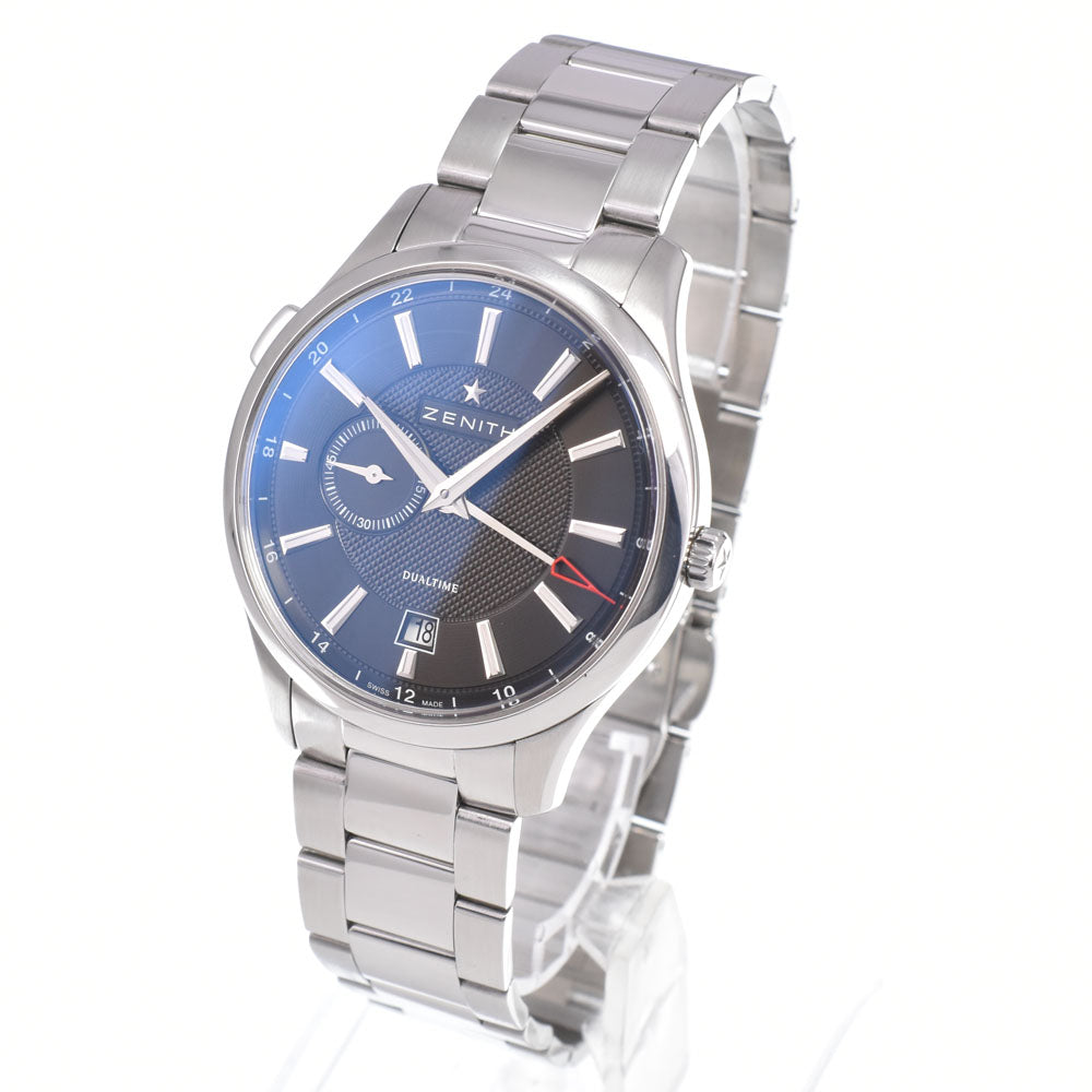 with paper ZENITH captain dual time 03.2130.682/22.M2130 black