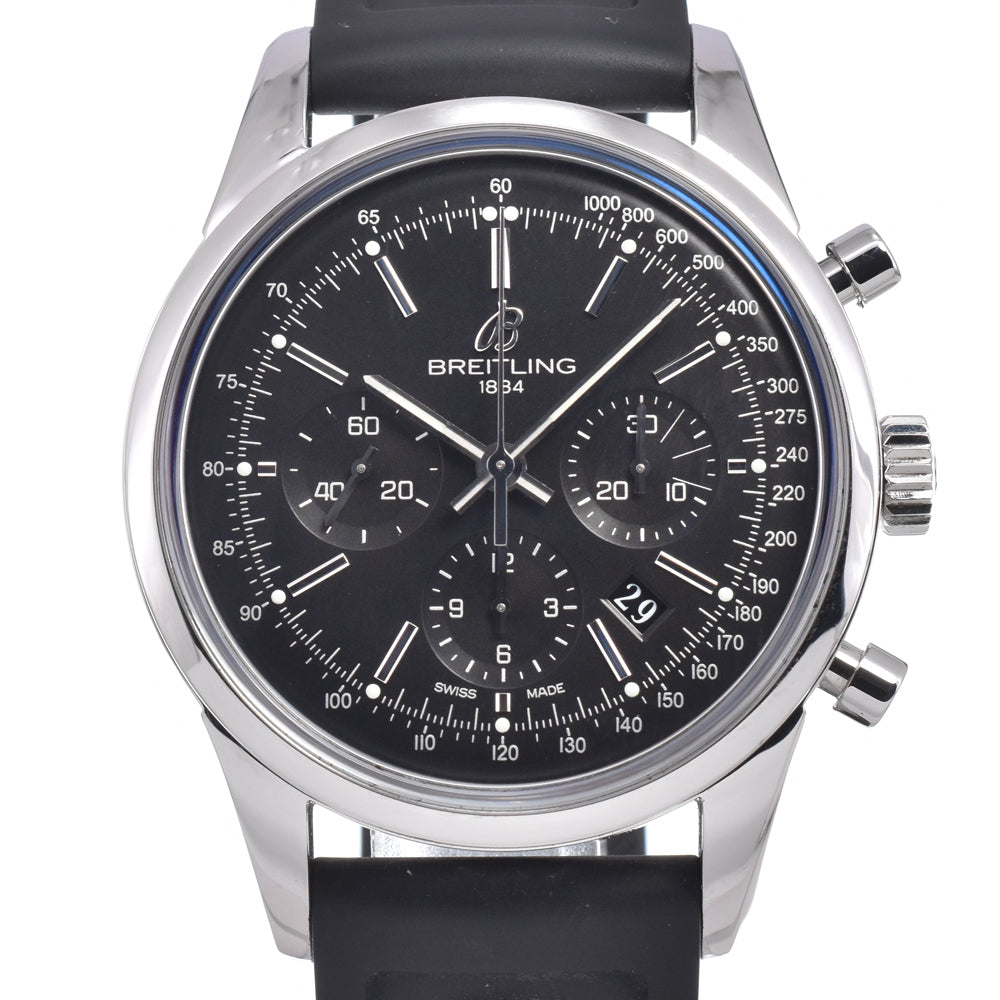 with paper BREITLING Transocean AB0152 black Dial Automatic Men's
 Watch K#150717