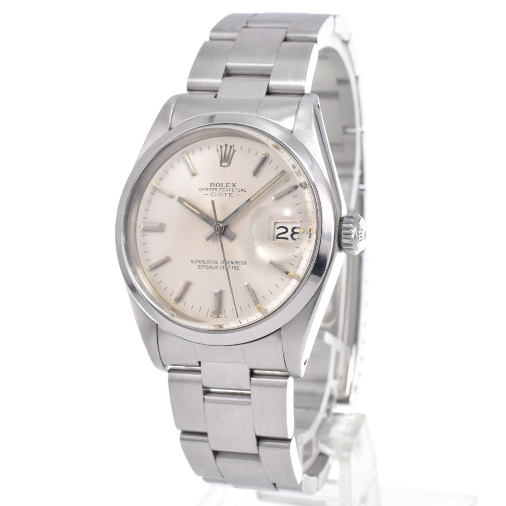 ROLEX Oyster perpetual date 1500 vintage Cal.1570 Silver Dial Automatic Men's
 Watch L#150719