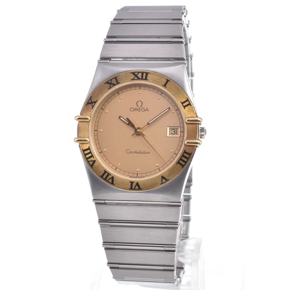 with paper OMEGA Constellation 1410.10 K18YG Bezel gold Dial Quartz Men's
 Watch K#150723