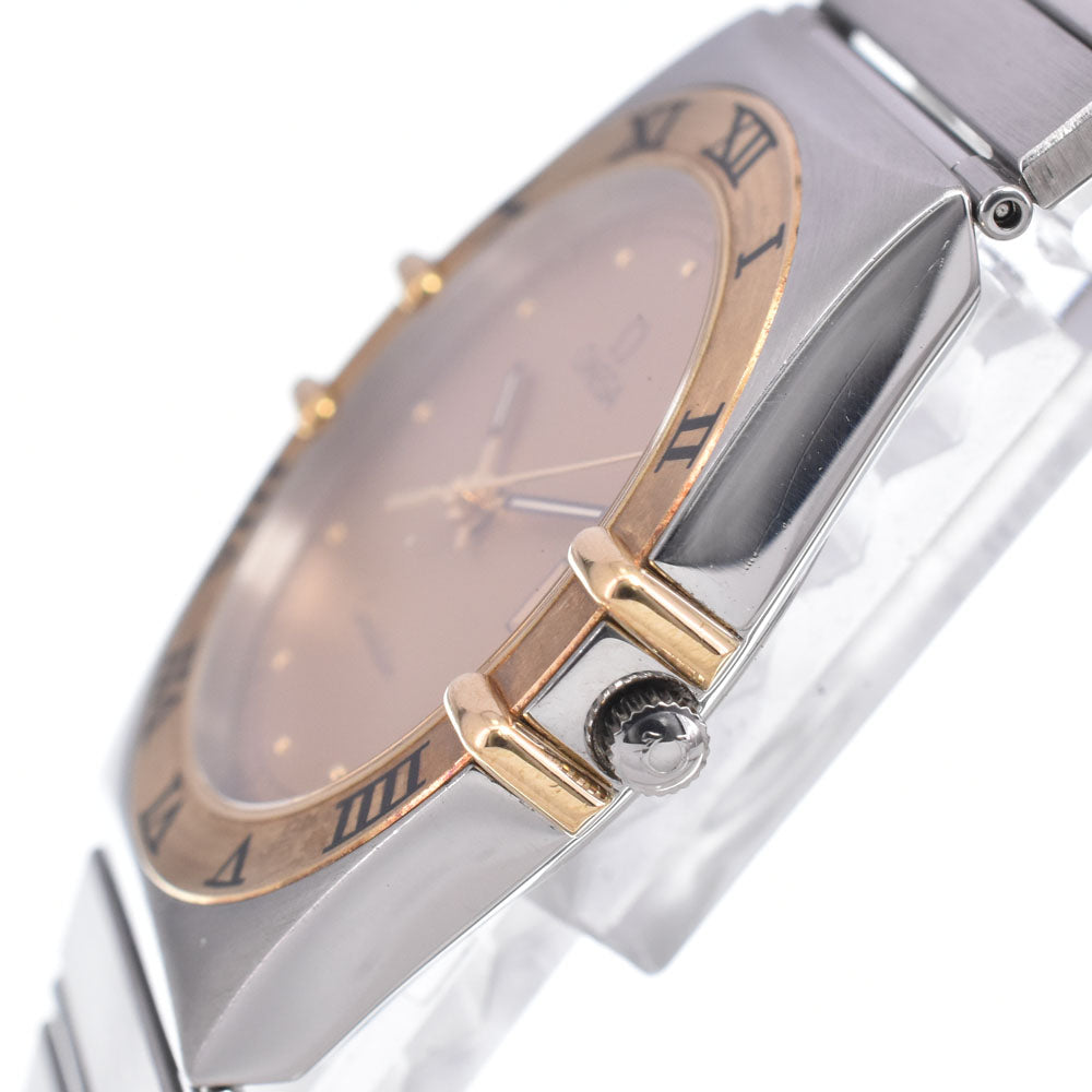with paper OMEGA Constellation 1410.10 K18YG Bezel gold Dial Quartz Men's
 Watch K#150723