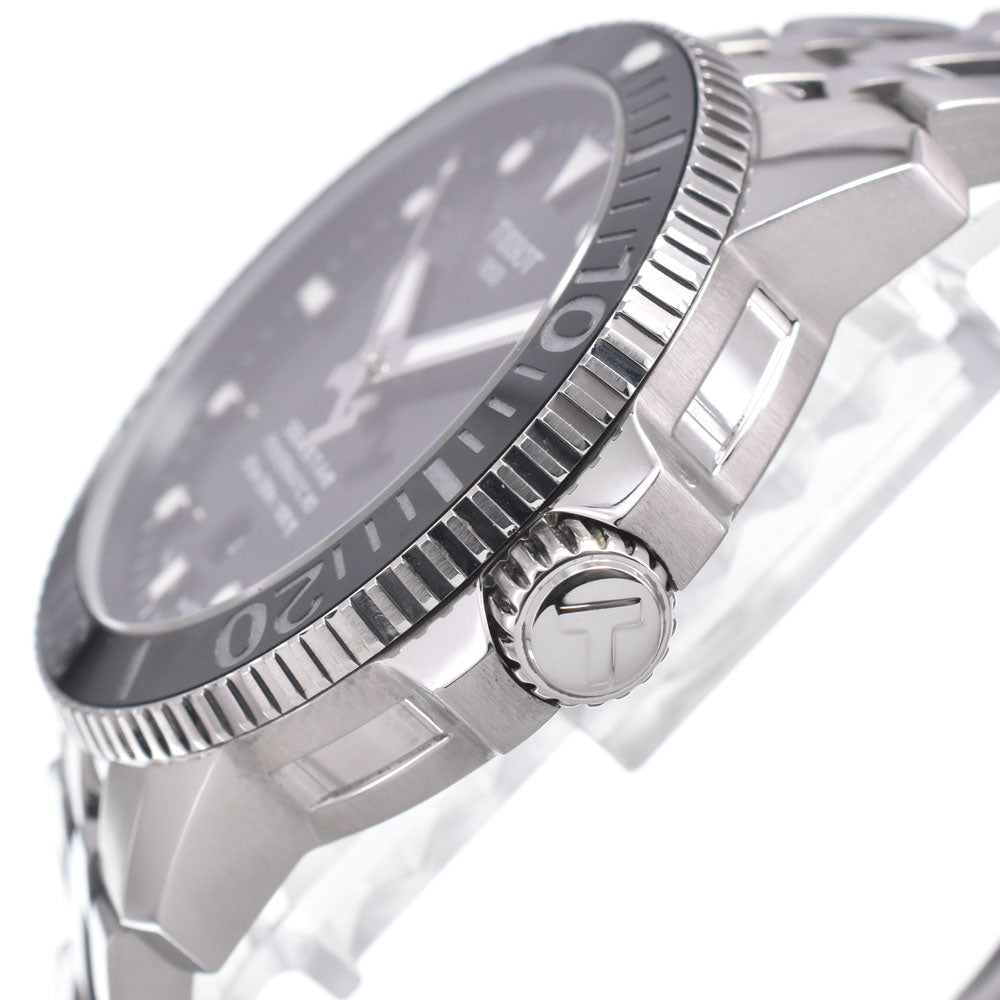 with paper TISSOT Sea star T120407A Date black Dial Automatic Men's
 Watch L#150725