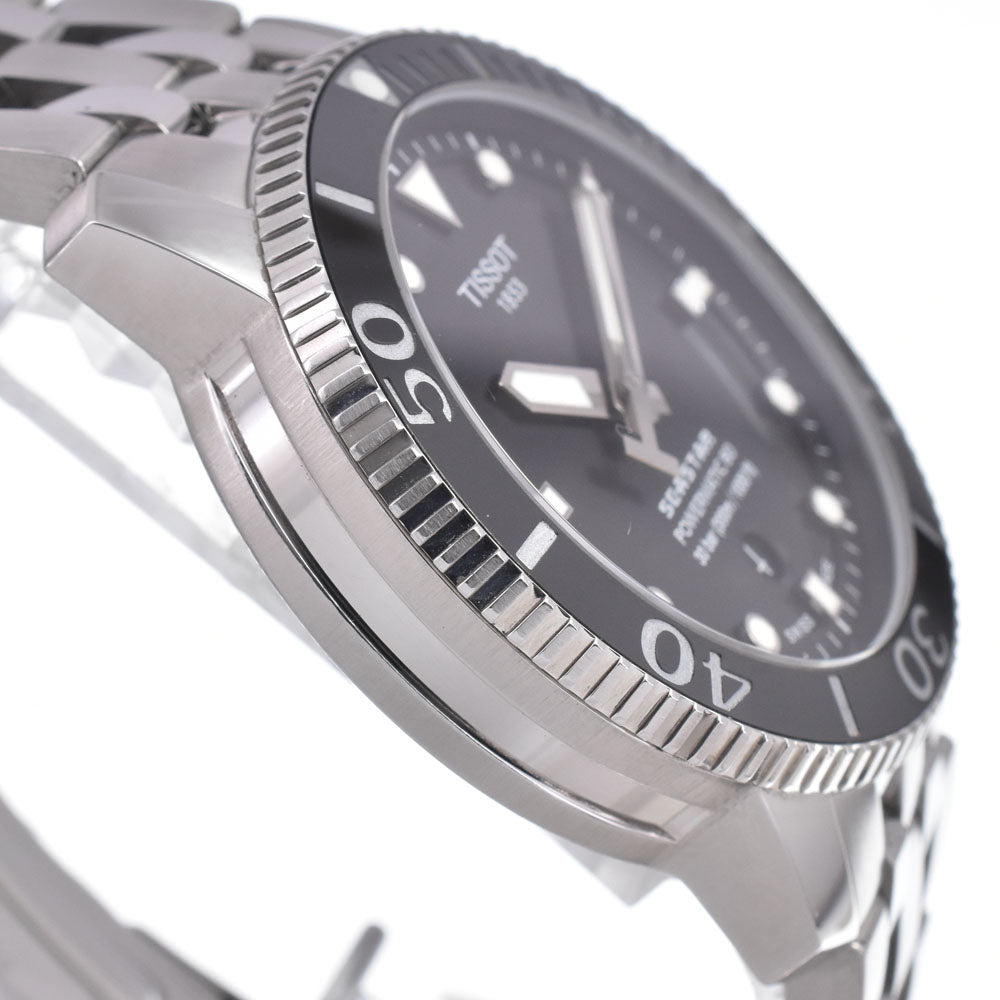 with paper TISSOT Sea star T120407A Date black Dial Automatic Men's
 Watch L#150725