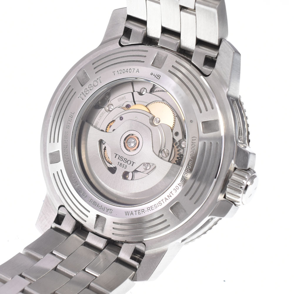 with paper TISSOT Sea star T120407A Date black Dial Automatic Men's
 Watch L#150725
