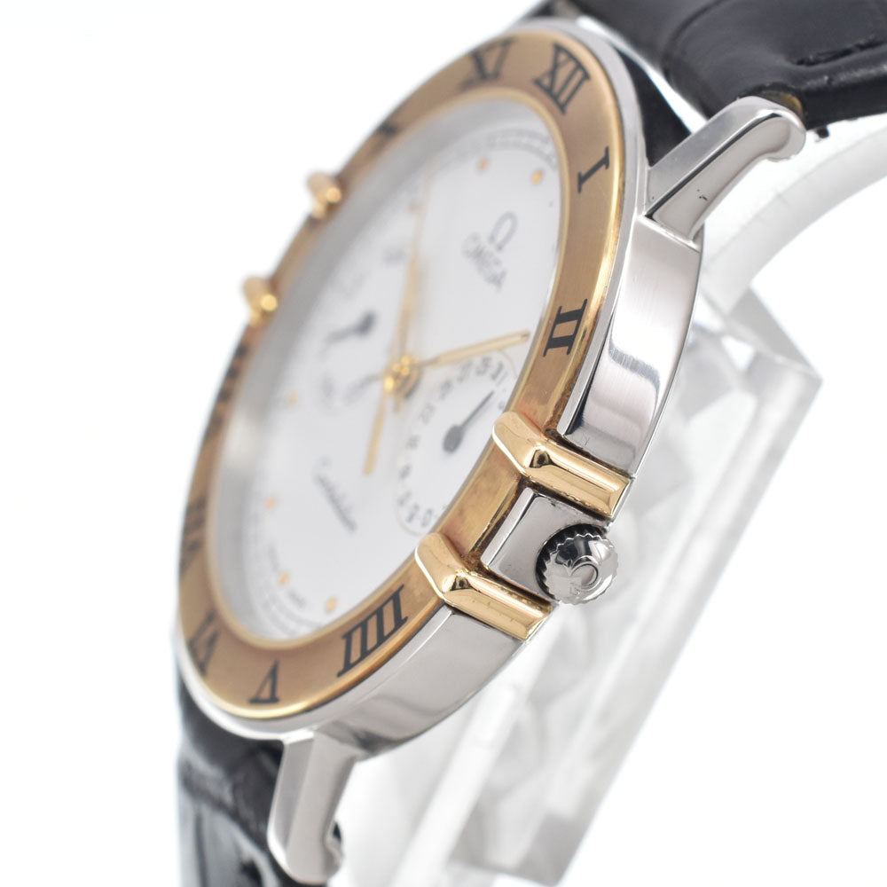 with paper OMEGA Constellation 196.1072 Day-Date Cal.1444 white Dial Quartz Men's
 Watch K#150730
