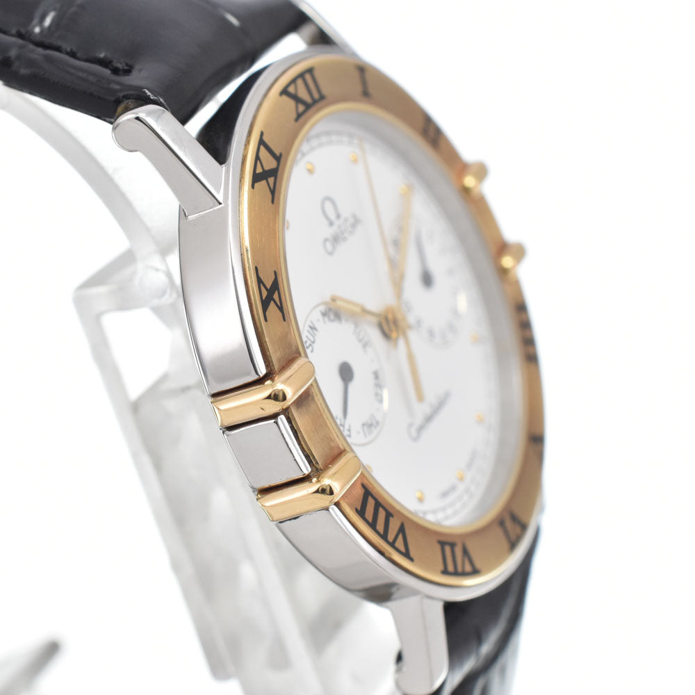 with paper OMEGA Constellation 196.1072 Day-Date Cal.1444 white Dial Quartz Men's
 Watch K#150730