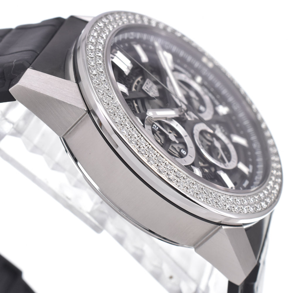 with paper TAG HEUER Carrera Caliber Heuer 02 CBG2A12.FC6450 Diamond Bezel skeleton Dial Automatic Men's
 Watch K#150741