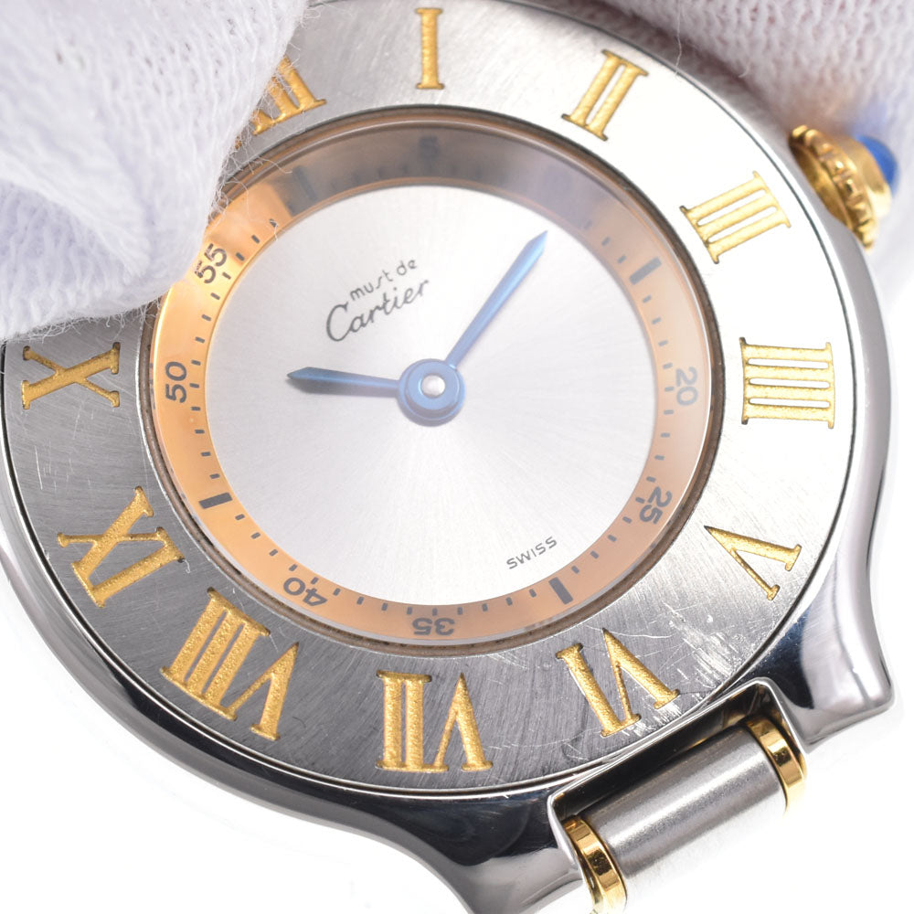 CARTIER Must21 Vantian SM W10073R6 Silver Dial Quartz Ladies
 Watch N#150742