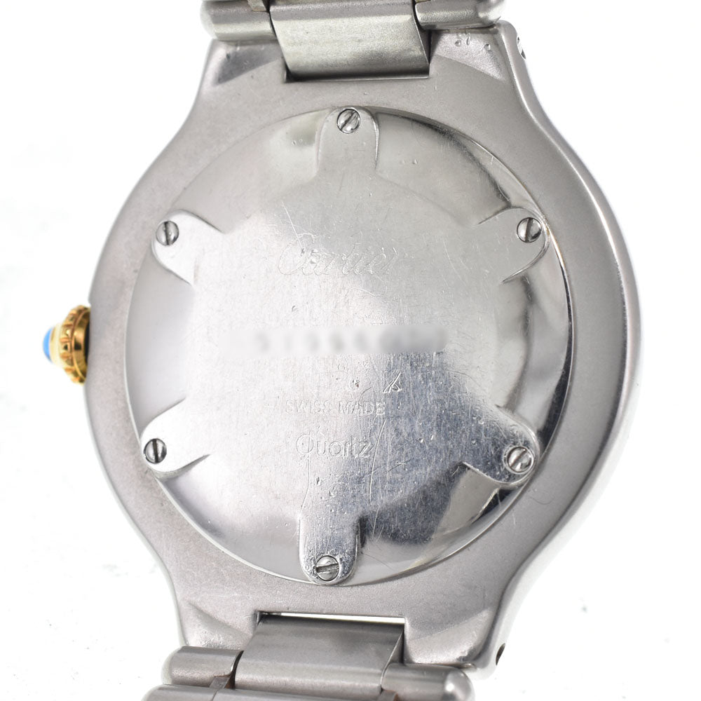 CARTIER Must21 LM Stainless Steel/Gold Plated Ivory Dial Quartz Men's
 Watch K#150744