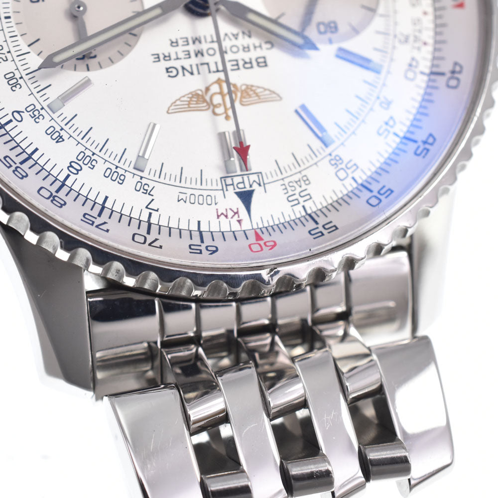 with paper BREITLING Navi timer A23322 Silver Dial Automatic Men's
 Watch M#150751