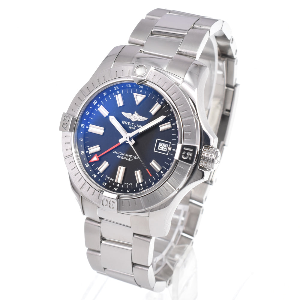 with paper BREITLING Avenger GMT A32397 Date black Dial Automatic Men's
 Watch K#150753