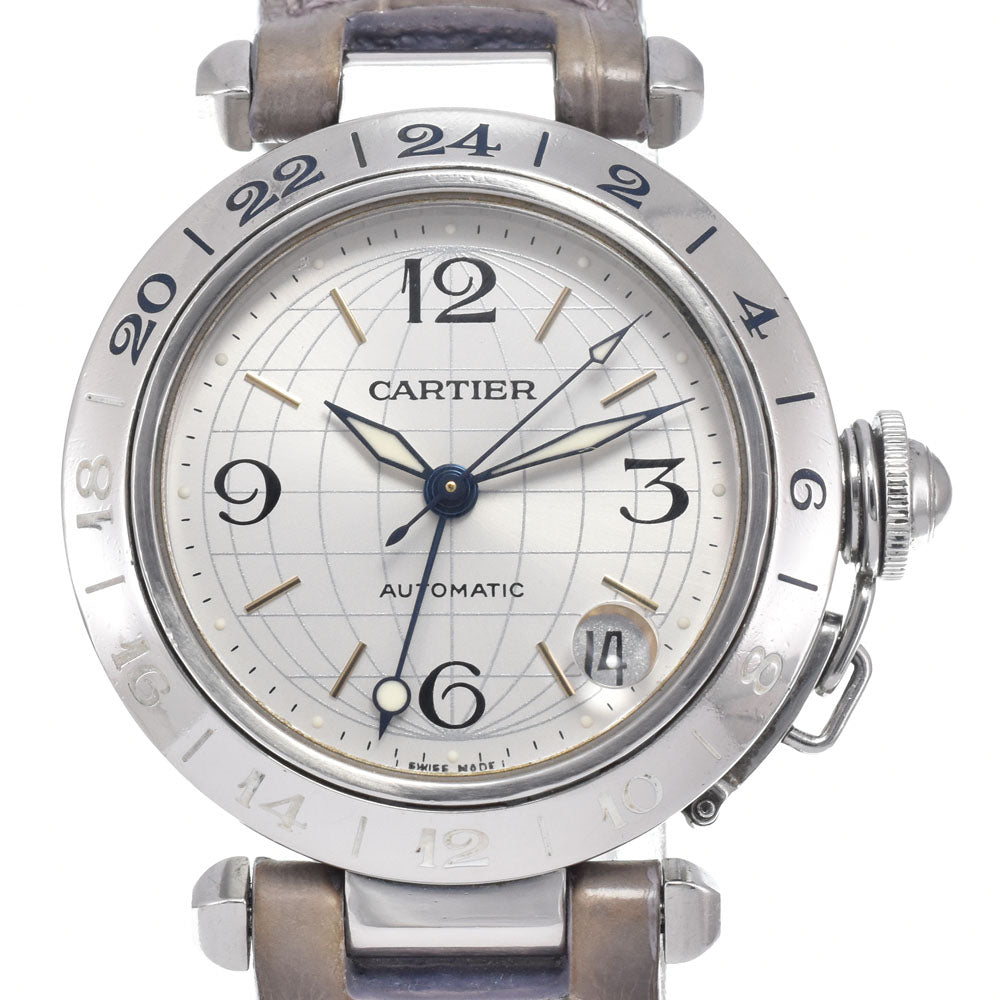 CARTIER Pasha C W31029M7 Meridian GMT Silver Dial Automatic Unisex
 Watch M#150754