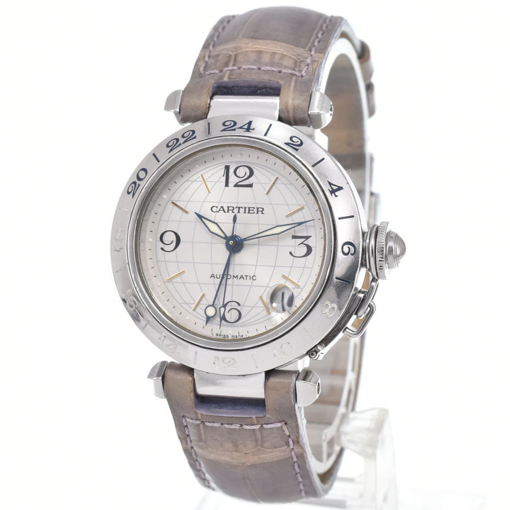 CARTIER Pasha C W31029M7 Meridian GMT Silver Dial Automatic Unisex
 Watch M#150754