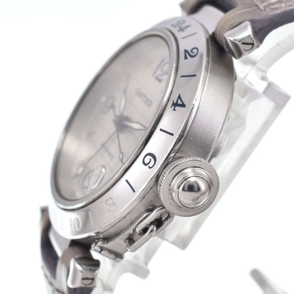 CARTIER Pasha C W31029M7 Meridian GMT Silver Dial Automatic Unisex
 Watch M#150754