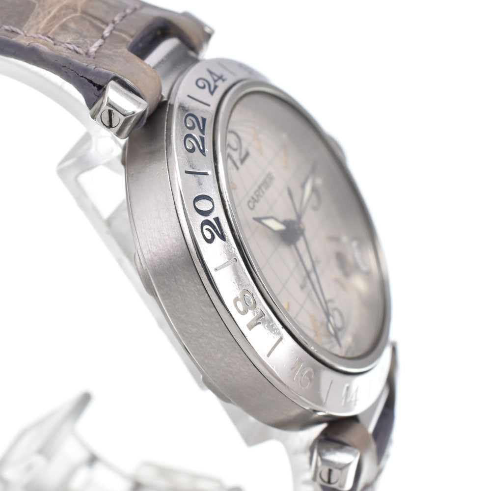 CARTIER Pasha C W31029M7 Meridian GMT Silver Dial Automatic Unisex
 Watch M#150754