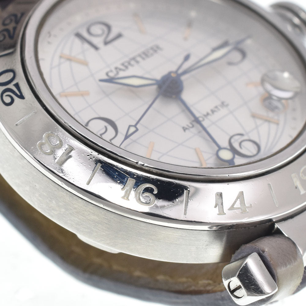 CARTIER Pasha C W31029M7 Meridian GMT Silver Dial Automatic Unisex
 Watch M#150754