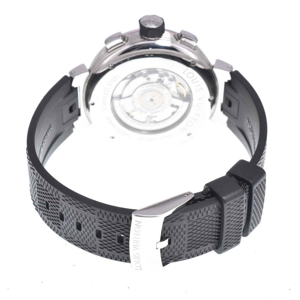 with paper LOUIS VUITTON Tambour graffiti Q1A40 Chronograph GMT see-through back gray Dial Automatic Men's
 Watch L#150755