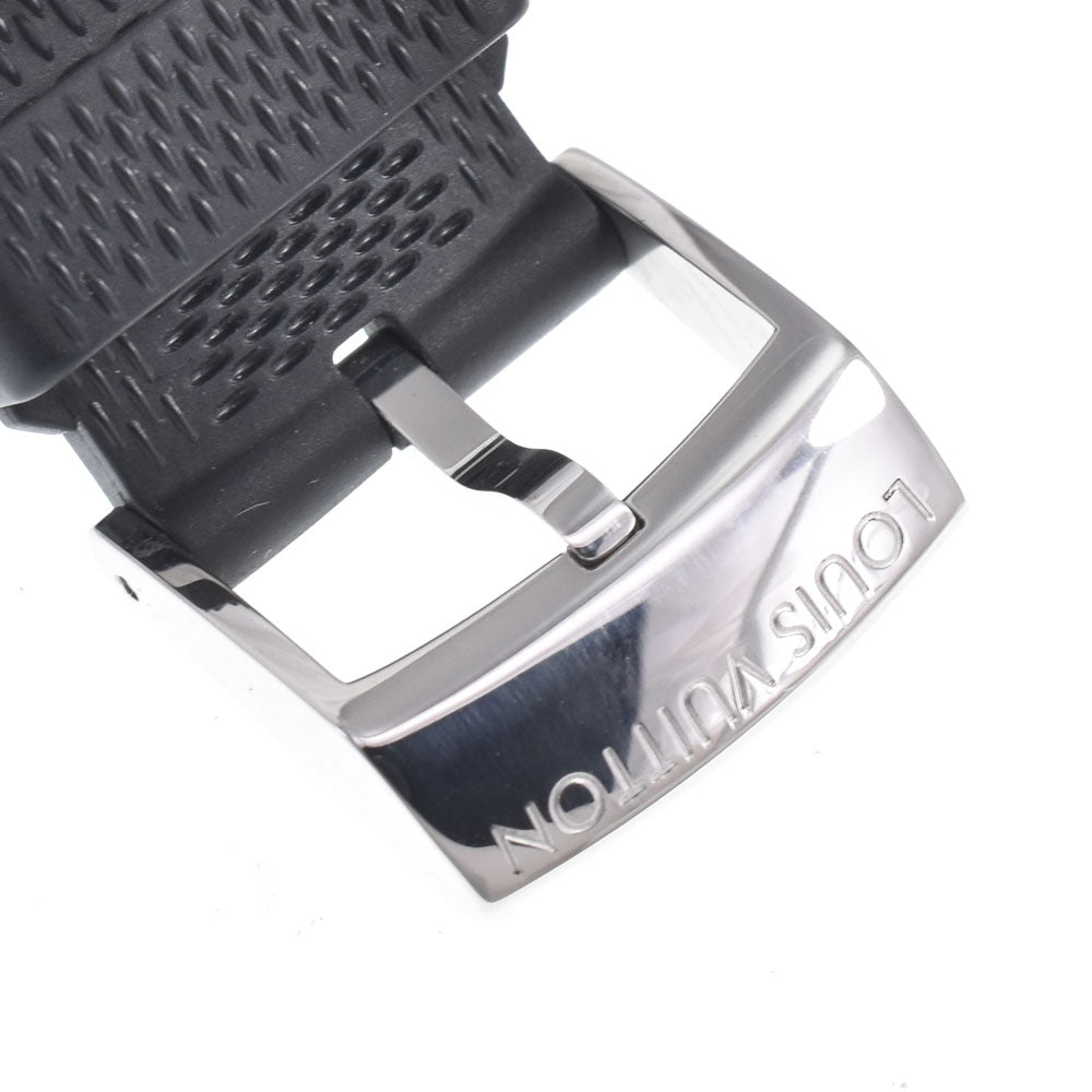 with paper LOUIS VUITTON Tambour graffiti Q1A40 Chronograph GMT see-through back gray Dial Automatic Men's
 Watch L#150755