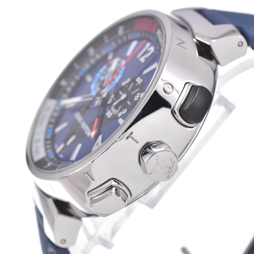with paper LOUIS VUITTON Tambour Regatta Q102D Chronograph blue Dial Quartz Men's
 Watch M#150766